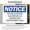 Signmission No Solicitation Salespeople And Vendors By OSHA Notice Sign, Vinyl Decal, 10in W x 7in L, 2PK OS-2PACK-NS-D-710-L-14820 - alternate 5